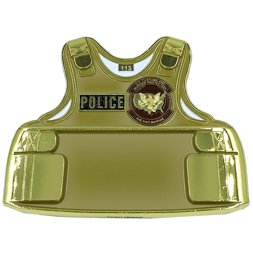 Air & Marine Operations AMO Interdiction Agent CBP Body Armor 3D Challenge Coin EL6-009 - www.ChallengeCoinCreations.com