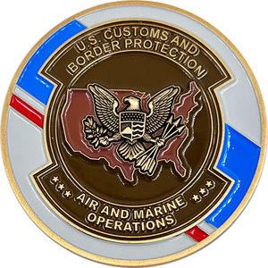 CBP Air and Marine Ops AMO Operations challenge coin Air Interdiction Agent Marine Agent EL11-017