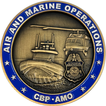 Load image into Gallery viewer, CBP Air and Marine Ops AMO Operations challenge coin Air Interdiction Agent Marine Agent EL11-017