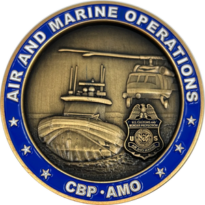 CBP Air and Marine Ops AMO Operations challenge coin Air Interdiction Agent Marine Agent EL11-017