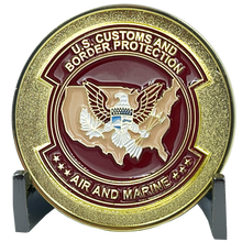 Load image into Gallery viewer, Air and Marine Challenge Coin AMO Agent CBP Air Branch Marine Branch Interdiction Enforcement Aviation BL5-010 - www.ChallengeCoinCreations.com