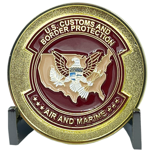 Air and Marine Challenge Coin AMO Agent CBP Air Branch Marine Branch Interdiction Enforcement Aviation BL5-010 - www.ChallengeCoinCreations.com