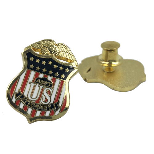 Assistant US Attorney AUSA mini badge Pin (1 inch) LL-011 - www.ChallengeCoinCreations.com