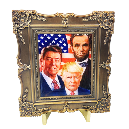 Large President Abraham Abe Lincoln Ronald Reagan Donald Trump Challenge Coin We The People Constitution G-014