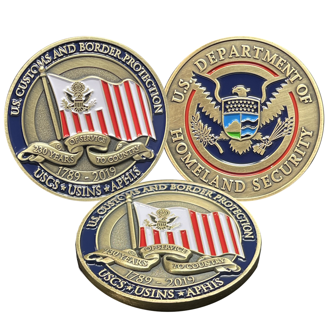 CBP Customs Service Immigration INS APHIS Agriculture Specialist Anniversary Challenge Coin BL13-020 - www.ChallengeCoinCreations.com