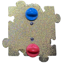 Load image into Gallery viewer, CBP Border Patrol Agent Autism Awareness Month lapel pin puzzle pieces display like a challenge coin EL7-014 P-186B