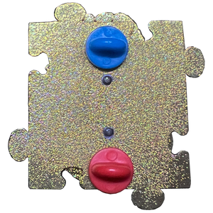 FBI Special Agent Intel Analyst Investigator Autism Awareness Month lapel pin puzzle pieces display like a challenge coin DL3-14 P-187