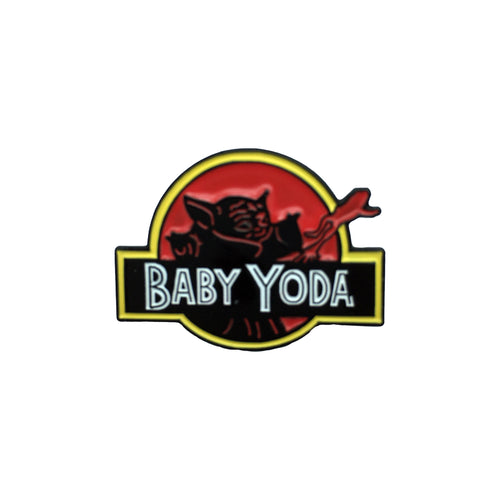Jurassic Park Baby Yoda Space Frog Mashup Enamel Pin Free USA Shipping P-146C