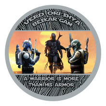 Load image into Gallery viewer, Mandalorian inspired 3-in-1 Police Tactical Star Wars Beskar Rescue Knife with Seatbelt Cutter, Steel Serrated Blade, Glass Breaker  14-K