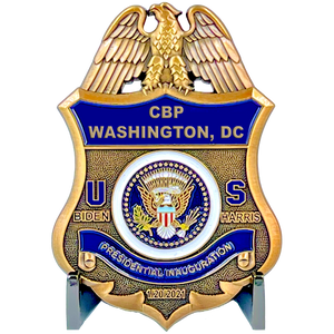 President Joe Biden and Vice President Kamala Harris 46 Presidential Inauguration CBP Border Patrol EL10-007 - www.ChallengeCoinCreations.com