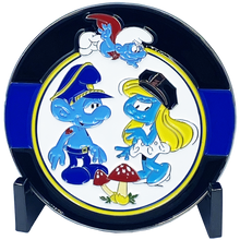 Load image into Gallery viewer, Blue Lives Matter Thin Blue Line Challenge Coin Police LEO 1st Responder Super Hero DL4-13 - www.ChallengeCoinCreations.com