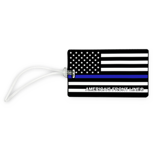 Thin Blue Line American Flag Luggage ID Tag Police Deputy Sheriff CBP ATF FBI LAPD for suitcase BL2-011B LKC-98