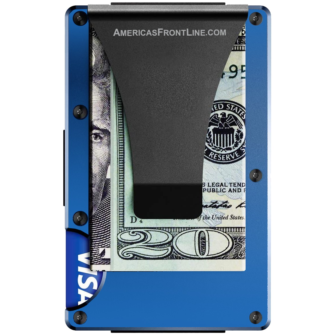 The Ridge Minimalist Slim Wallet For Men - RFID Blocking Front Pocket  Credit Card Holder - Aluminum Metal Small Mens Wallets with Cash Strap  (Carbon
