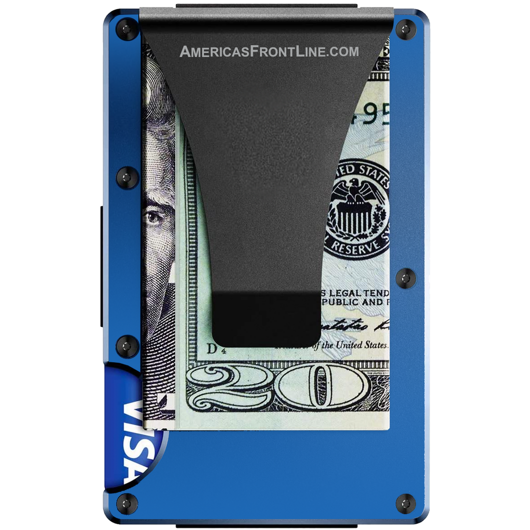 RFID Aluminum Wallet & Money Clip with Expandable Credit Card Holder