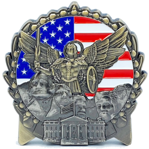 COPS for TRUMP 45th President Donald J. Trump MAGA CBP BORDER PATROL AGENT Deputy Sheriff BPA Thin GREEN Line Mount Rushmore St. Michael White House American Flag EL5-016