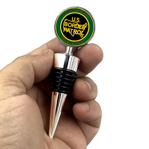 Border Patrol US Customs and Border Protection Honor First Wine Second Wine Bottle Stopper DHS - www.ChallengeCoinCreations.com