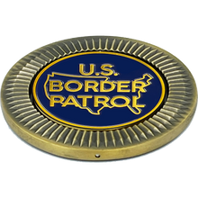 Load image into Gallery viewer, CBP Border Patrol Agent BP Agent Spinner Challenge Coin Honor First Thin Green Line BL16-007 - www.ChallengeCoinCreations.com