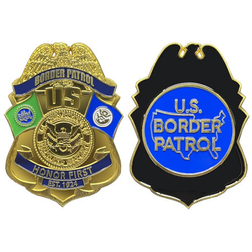 CBP Border Patrol full size BPA Honor First challenge coin BL15-007 - www.ChallengeCoinCreations.com