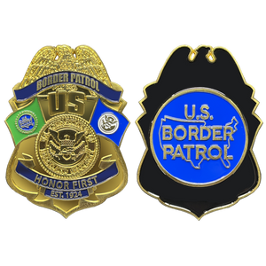 CBP Border Patrol full size BPA Honor First challenge coin BL15-007 - www.ChallengeCoinCreations.com