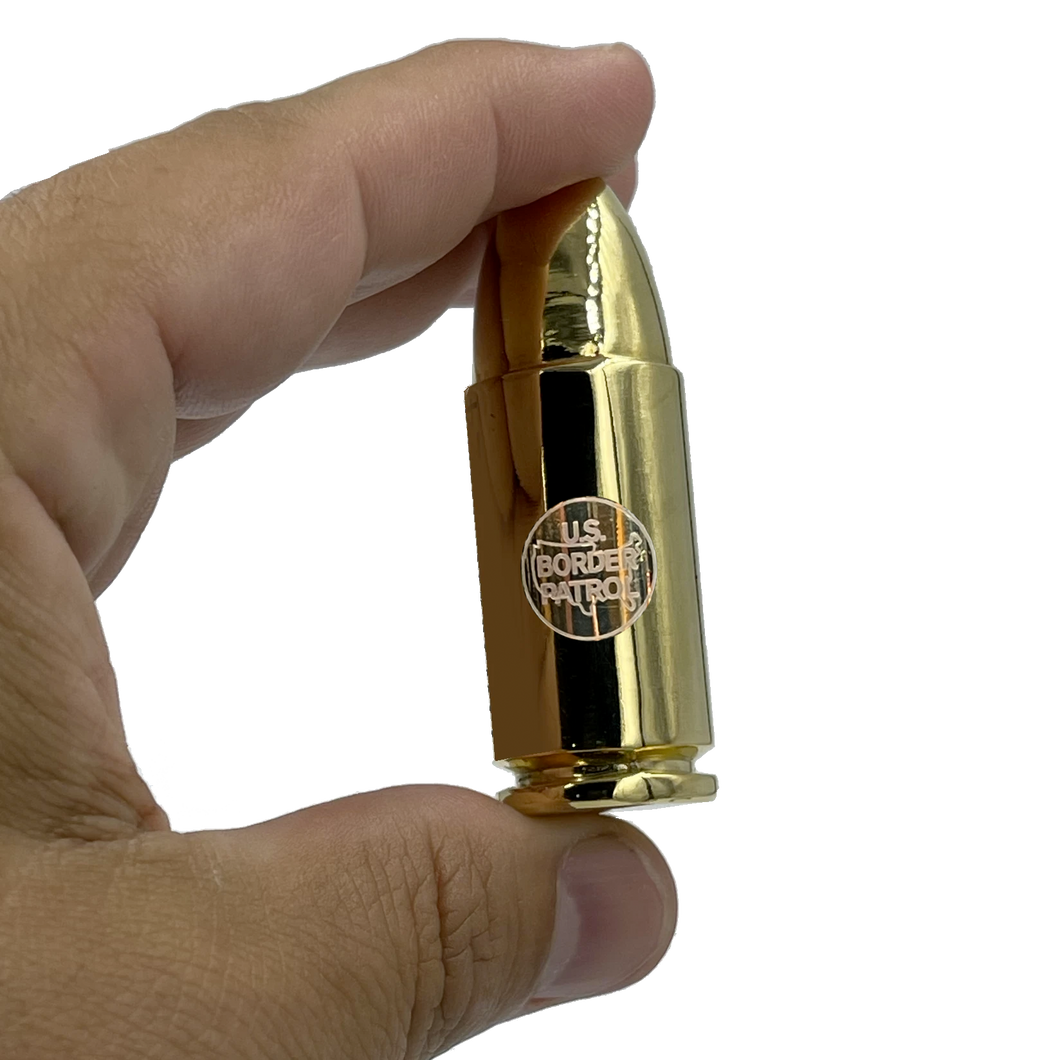Border Patrol Agent CBP BPA 24 KT Gold plated inert replica 2A challenge coin round BL14-008 - www.ChallengeCoinCreations.com