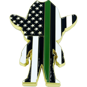 Border Patrol Agent Self Standing Thin Green Line Challenge Coin Horse Patrol Honor First EL9-012 - www.ChallengeCoinCreations.com