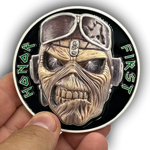CBP Border Patrol Agent Honor First Zombie Challenge Coin BORTAC thin green line EL9-003A