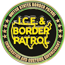 Load image into Gallery viewer, ICE and Border Patrol Border Crisis Joint Operations Challenge Coin 2021 2022 DL13-003