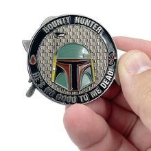 Load image into Gallery viewer, Tactical terrorism Response Team 8 ttrt cbp Challenge Coin Mandalorian Boba Fett Star Wars Slave One Slave 1 inspired Death Star BL8-014 - www.ChallengeCoinCreations.com