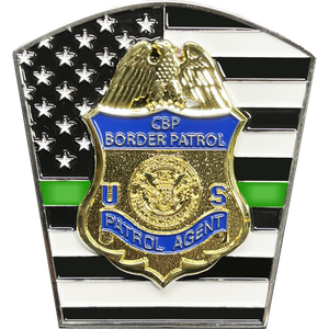 Border Patrol Agent Bortac Operator CBP BPA Thin Green Line Challenge Coin BL14-007 - www.ChallengeCoinCreations.com