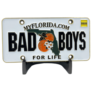 Bad Boys City of Miami Police Department inspired Florida License Plate Challenge Coin Will Smith Martin Lawrence CL7-13 - www.ChallengeCoinCreations.com