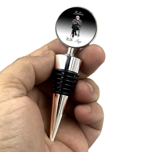 Bernie Sanders Mittens inspired Wine Bottle Stopper - www.ChallengeCoinCreations.com