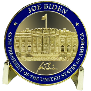46th President Joe Biden Challenge Coin White House POTUS former Vice President to the 44th Barack Obama DL12-08 - www.ChallengeCoinCreations.com