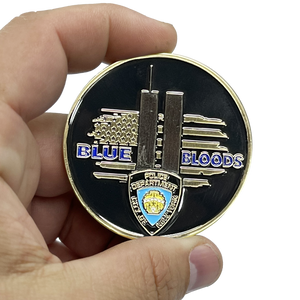 Blue Bloods 9/11 NEVER AGAIN September 11th 20th Anniversary NYPD Challenge Coin New York City Police BL11-004 - www.ChallengeCoinCreations.com