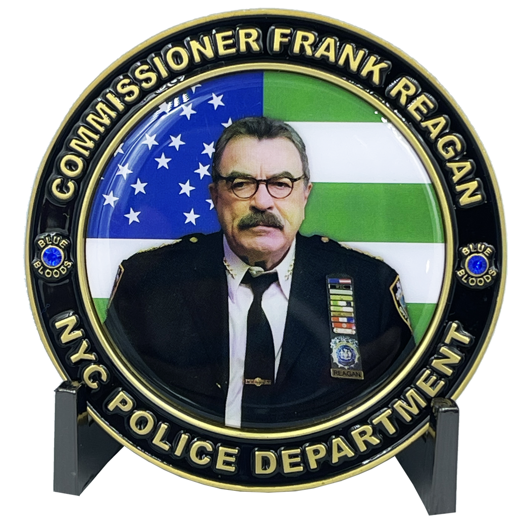 Blue Bloods NYPD Commissioner Frank Reagan Police Officer Tom Selleck Challenge Coin BL2-003 - www.ChallengeCoinCreations.com