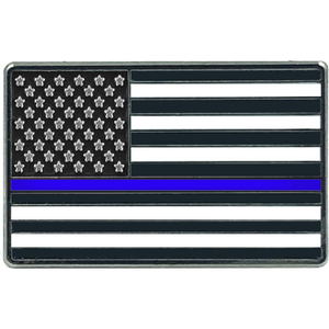 Thin Blue Line Flag Pin uniform Police Officer Police Department Law Enforcement CBP FAM FBI lapd Chicago dea atf  EL8-014 - www.ChallengeCoinCreations.com