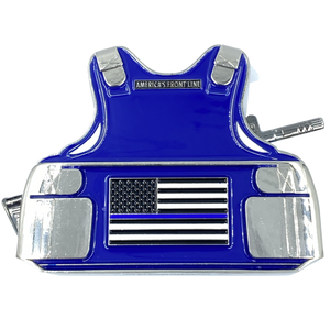 HSI M4 Body Armor 3D self standing Challenge Coin Special Agent Federal Officer Investigator Thin Blue Line CL9-04 - www.ChallengeCoinCreations.com