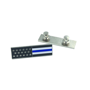 Thin Blue Line U.S. Flag Commendation Bar Pin Police CBP FBI atf fam Secret Service uniform P-051 - www.ChallengeCoinCreations.com