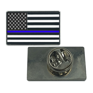 Thin Blue Line Flag Pin uniform Police Officer Police Department Law Enforcement CBP FAM FBI lapd Chicago dea atf  EL8-014 - www.ChallengeCoinCreations.com