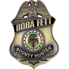 Load image into Gallery viewer, Boba Fett Bounty Hunter Full Size pin BL16-016 - www.ChallengeCoinCreations.com