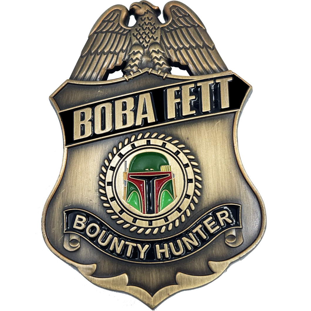 Boba Fett Bounty Hunter Full Size pin BL16-016 - www.ChallengeCoinCreations.com