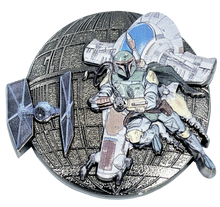 Load image into Gallery viewer, Tactical terrorism Response Team 8 ttrt cbp Challenge Coin Mandalorian Boba Fett Star Wars Slave One Slave 1 inspired Death Star BL8-014 - www.ChallengeCoinCreations.com