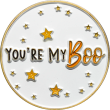 Load image into Gallery viewer, You&#39;re My Boo Challenge Coin I Love You Ghost with a heart on valentines Day Gift Anniversary Present GL8-003