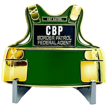 Load image into Gallery viewer, Border Patrol Agent BPA uniform 3D Challenge Coin CBP Honor First BP Thin Green Line EL6-010