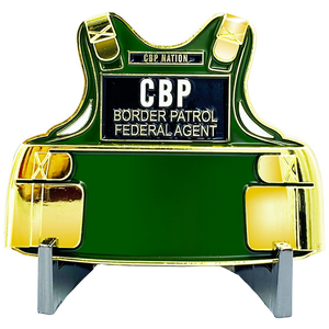 Border Patrol Agent BPA uniform 3D Challenge Coin CBP Honor First BP Thin Green Line EL6-010