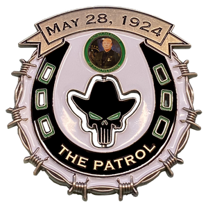 President Donald J. Trump Border Patrol Challenge Coin Patrol Agent MAGA 45 BPA Horse Patrol Thin Green Line CBP DL11-17 - www.ChallengeCoinCreations.com