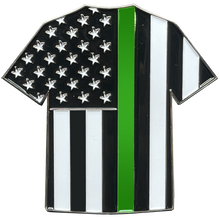 Load image into Gallery viewer, CBP Border Patrol Agent BPA Uniform Shirt Thin Green Line Flag Challenge Coin BL9-014 - www.ChallengeCoinCreations.com