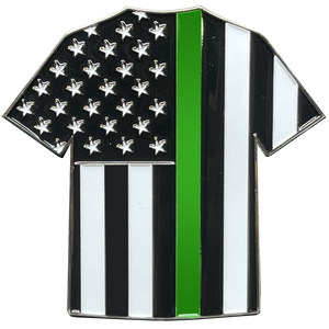CBP Border Patrol Agent BPA Uniform Shirt Thin Green Line Flag Challenge Coin BL9-014 - www.ChallengeCoinCreations.com