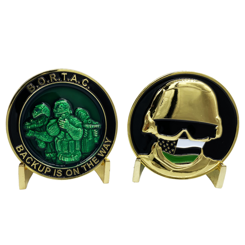 Border Patrol Bortac CBP patrol Agent BPA Thin Green Line Operator M4 SWAT SRT Honor First DL9-01 - www.ChallengeCoinCreations.com