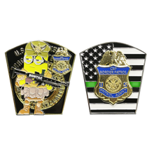 Load image into Gallery viewer, Border Patrol Agent Bortac Operator CBP BPA Thin Green Line Challenge Coin BL14-007 - www.ChallengeCoinCreations.com