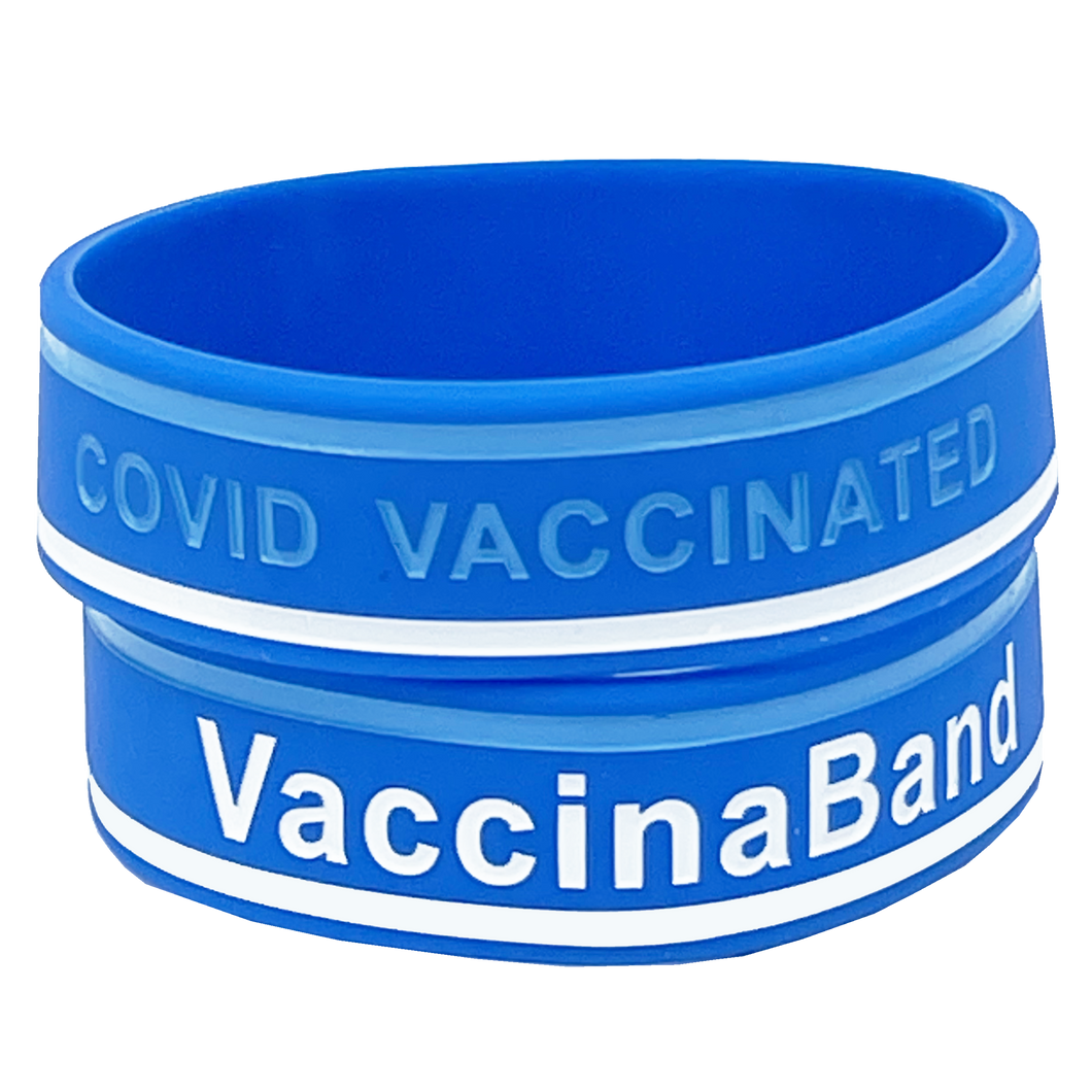 VaccinaBand Vaccinated Silicon Rubber Bracelet Hospital Pandemic ICU RN LPN bsn er Police BL3-015 - www.ChallengeCoinCreations.com